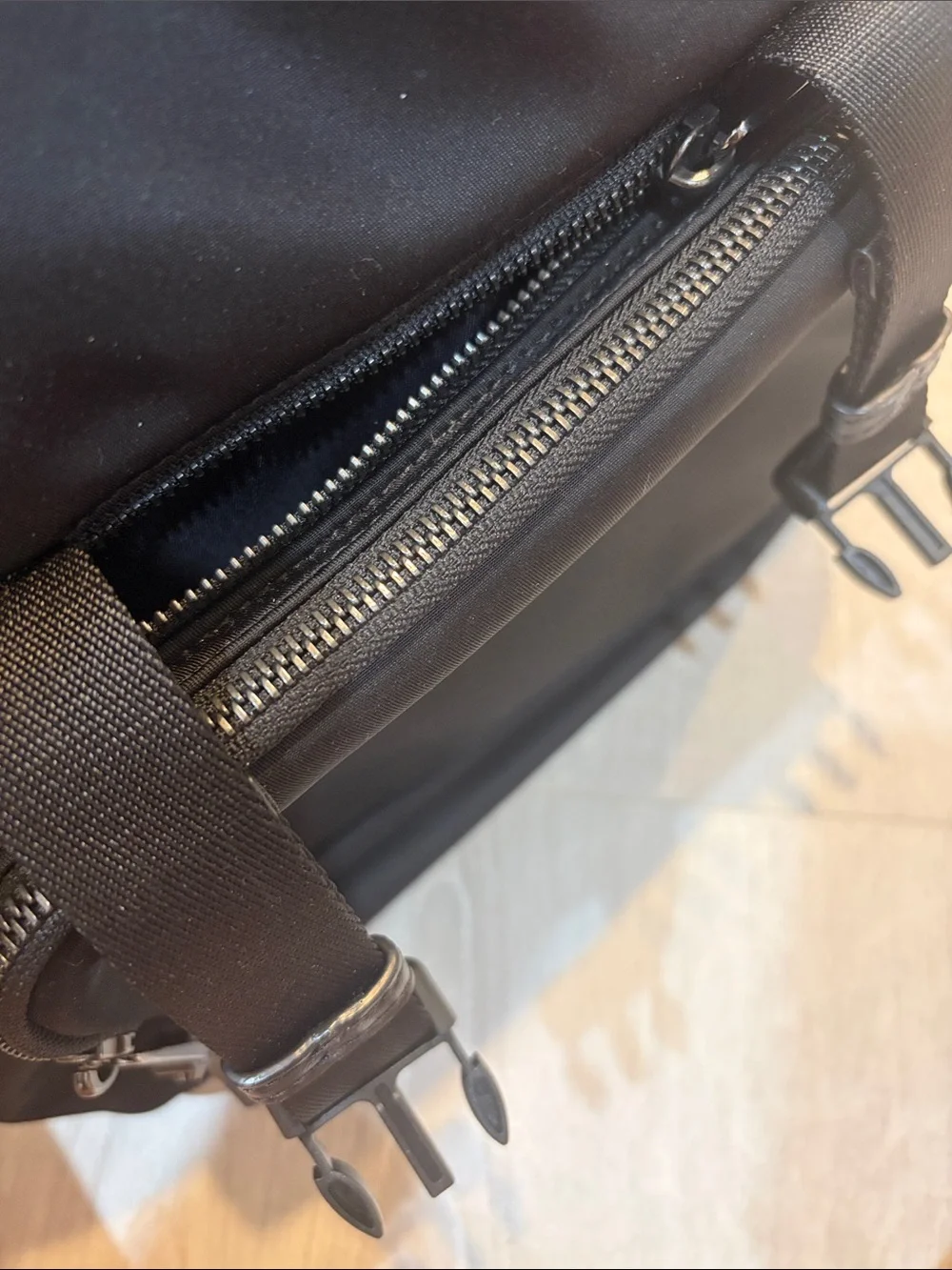 Michael Kors Black Nylon Logo Strap Backpack